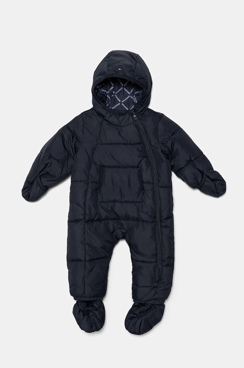 Levně Kojenecký overal Tommy Hilfiger tmavomodrá barva, KN0KN01908