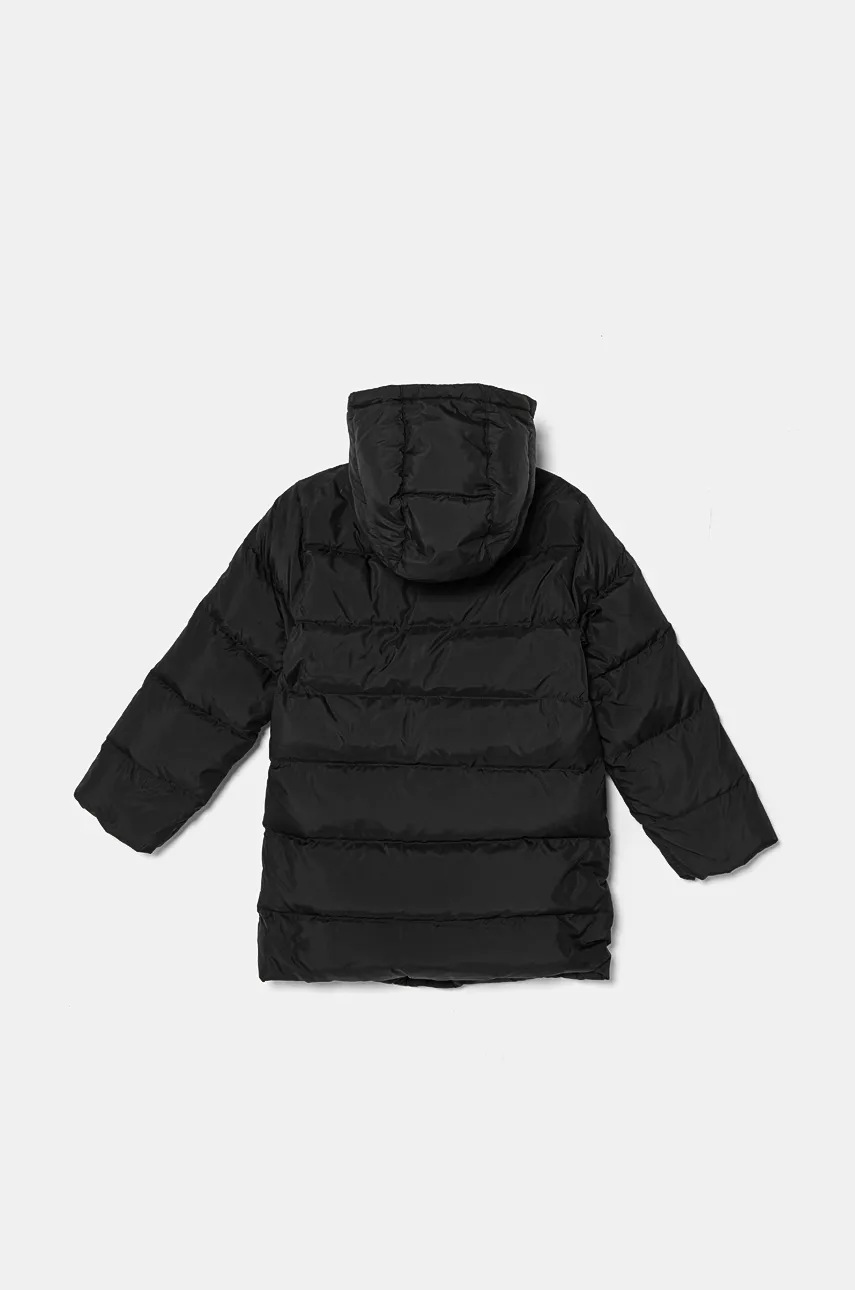 Дитяча пухова куртка United Colors of Benetton колір чорний 2WU0CN017 Дитяча пухова куртка United Colors of Benetton колір чорний 2WU0CN017