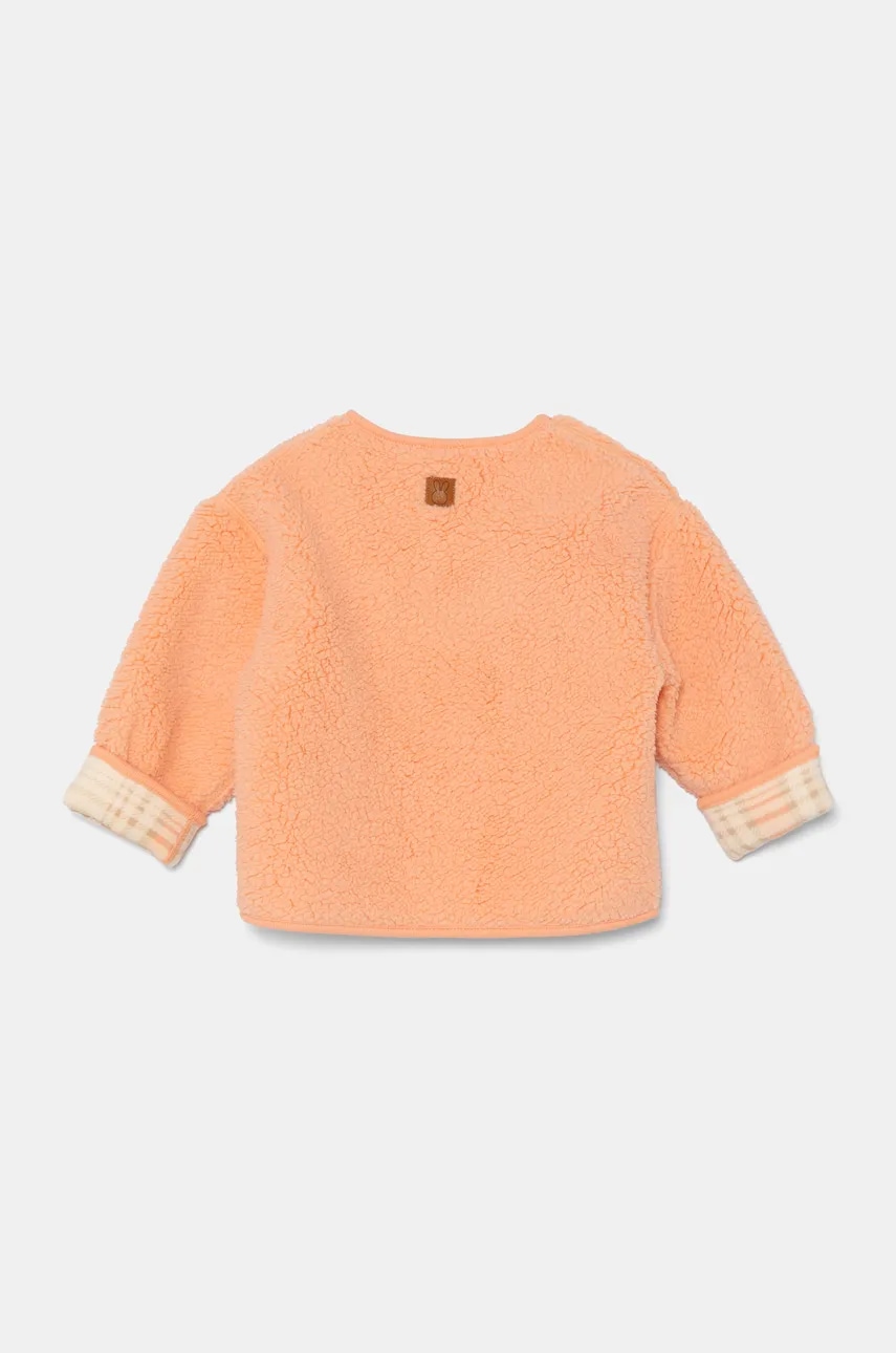 Флисовая кофта для младенца United Colors of Benetton цвет оранжевый узор 3EKNA501G Флисовая кофта для младенца United Colors of Benetton цвет оранжевый узор 3EKNA501G