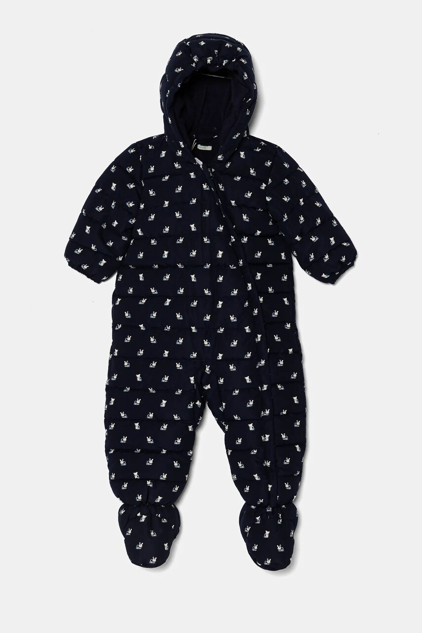 United Colors of Benetton combinezon bebe culoarea albastru marin, 2UWJAT002