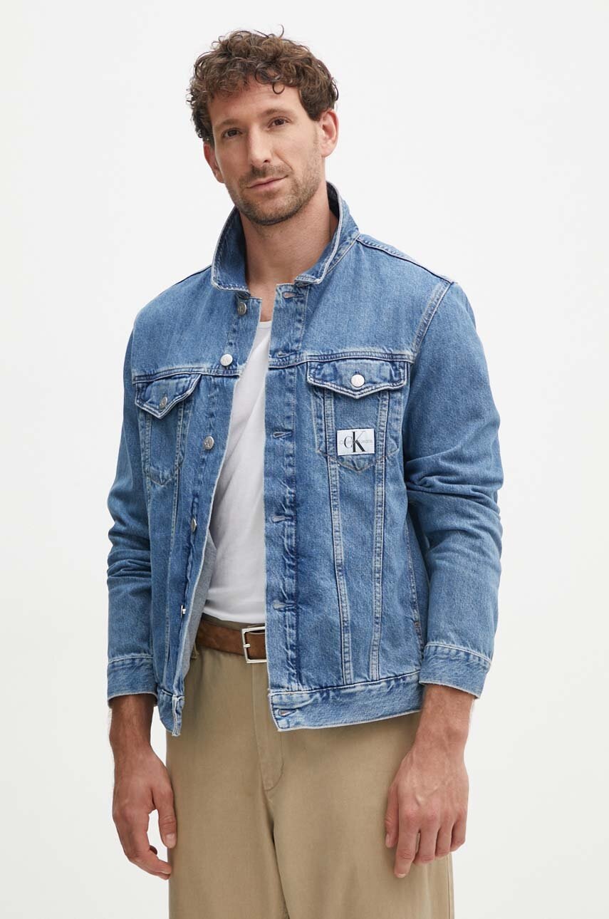 

Дънково яке Calvin Klein Jeans в синьо преходен модел J30J326941, Син
