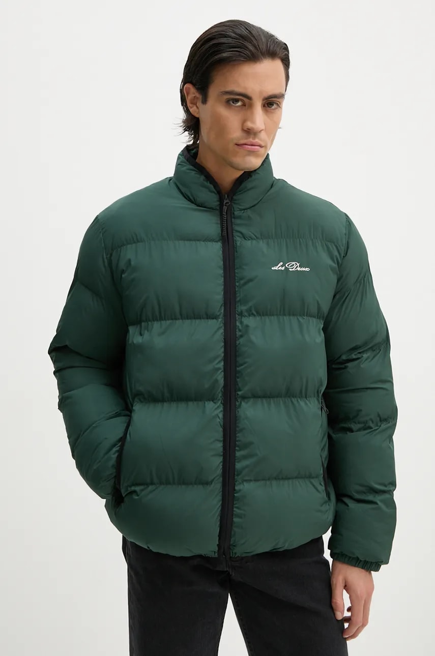 Les Deux geaca barbati, culoarea verde, de iarna, LDM610153