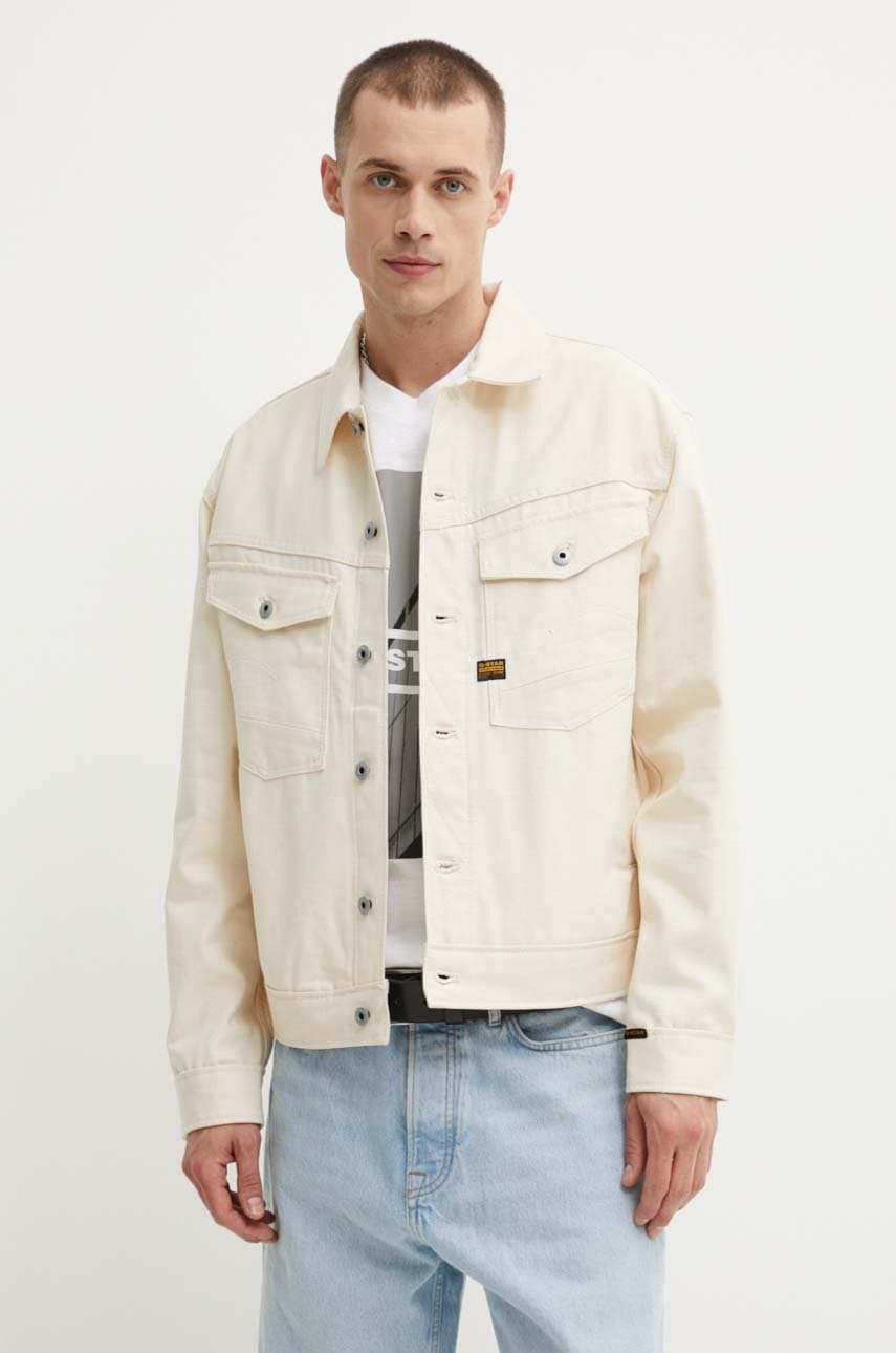 G-Star Raw geaca barbati, culoarea bej, de tranzitie, D23593-D491