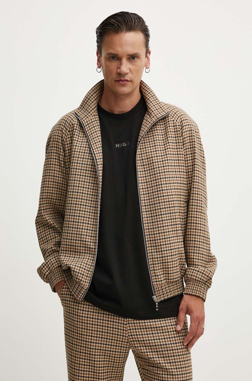 HUGO geaca barbati, culoarea maro, de tranzitie, 50520371