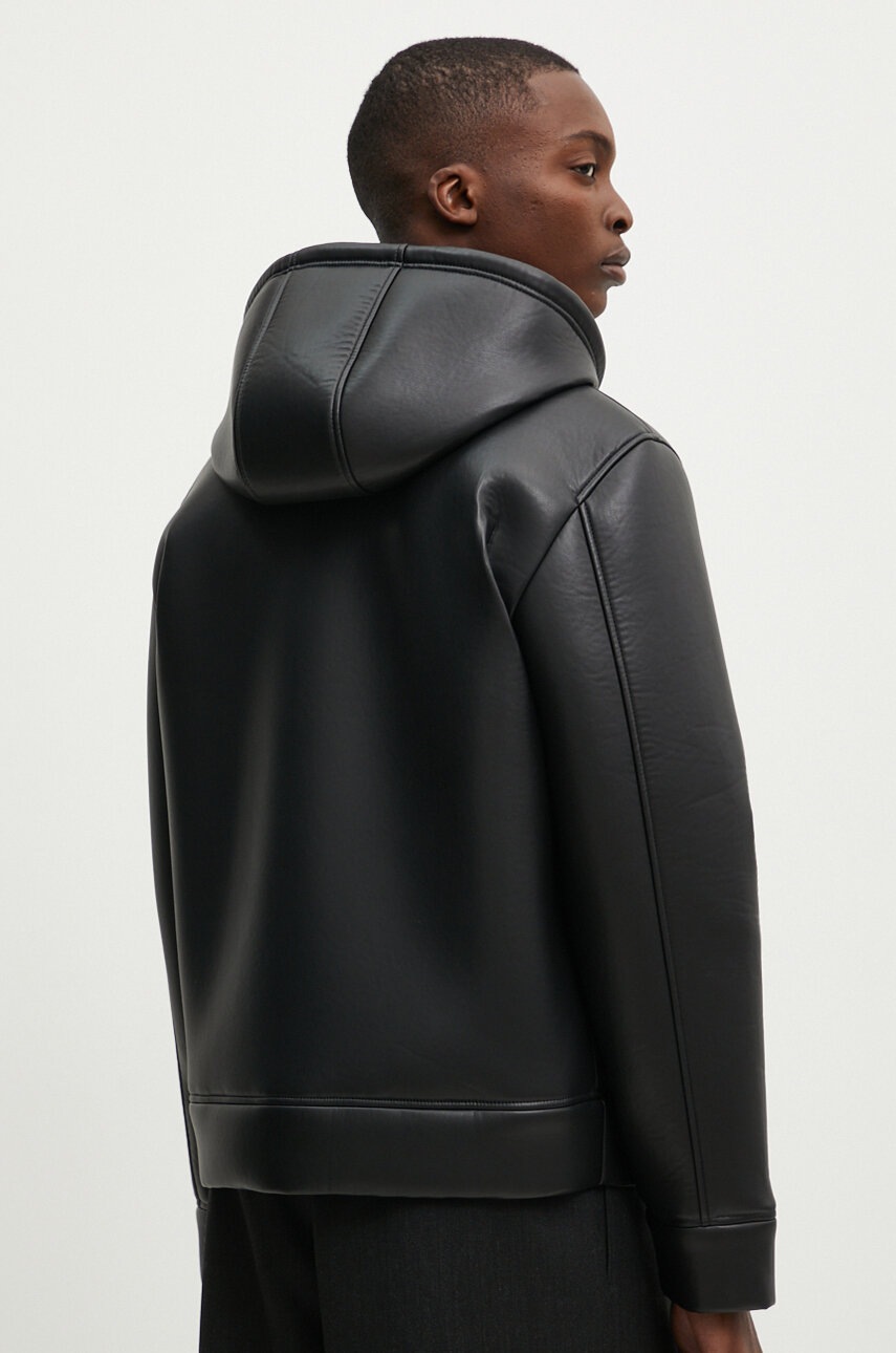 Куртка MSGM чоловіча колір чорний перехідна 3740MH18X.247603 