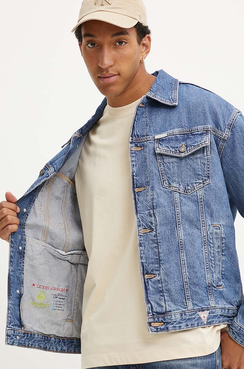 Τζιν μπουφάν Guess Jeans ανδρικό, M4YN38 D5DO2 φωτογραφία