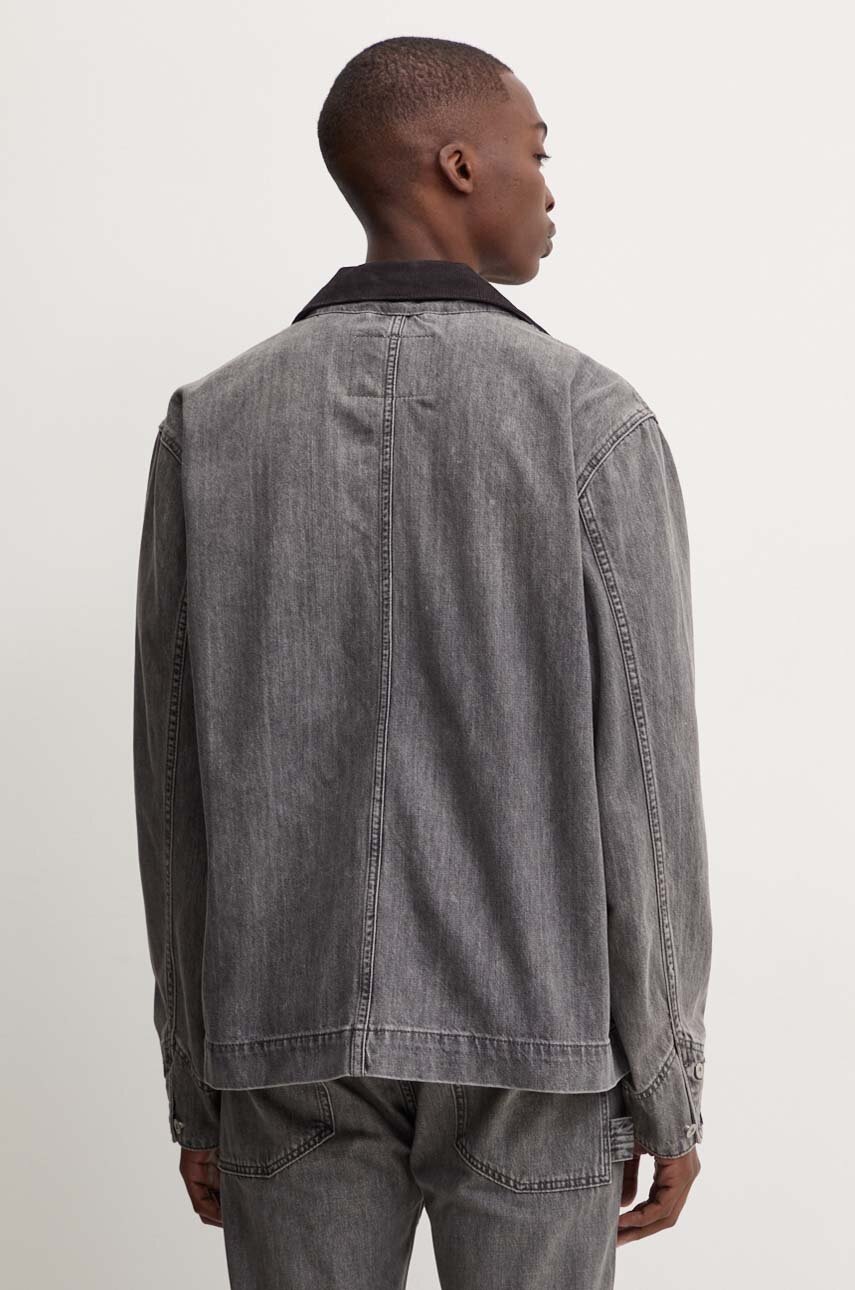 Τζιν μπουφάν Levi's ανδρικό, χρώμα: γκρι, A8635 φωτογραφία