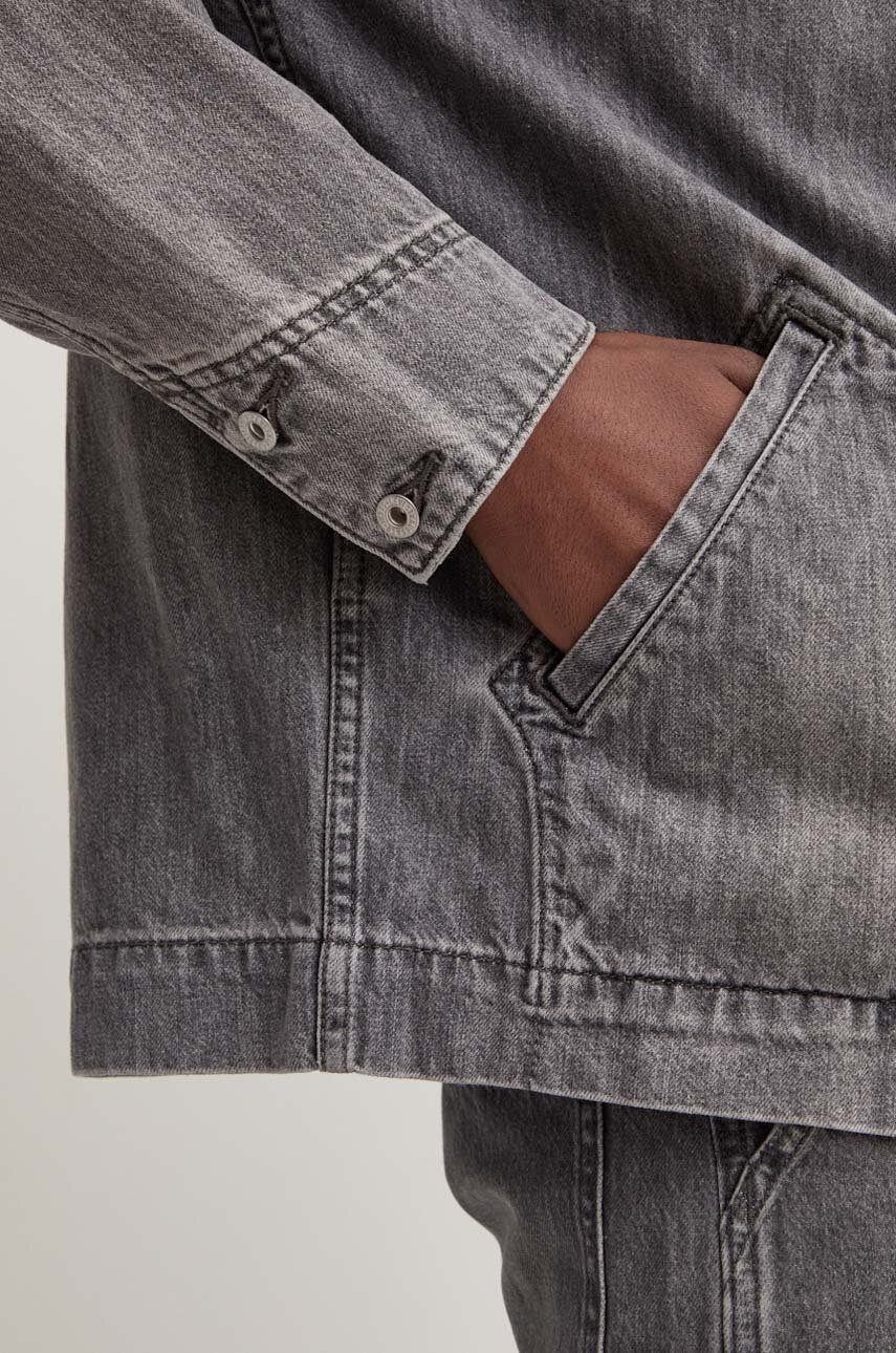 Τζιν μπουφάν Levi's ανδρικό, χρώμα: γκρι, A8635 φωτογραφία