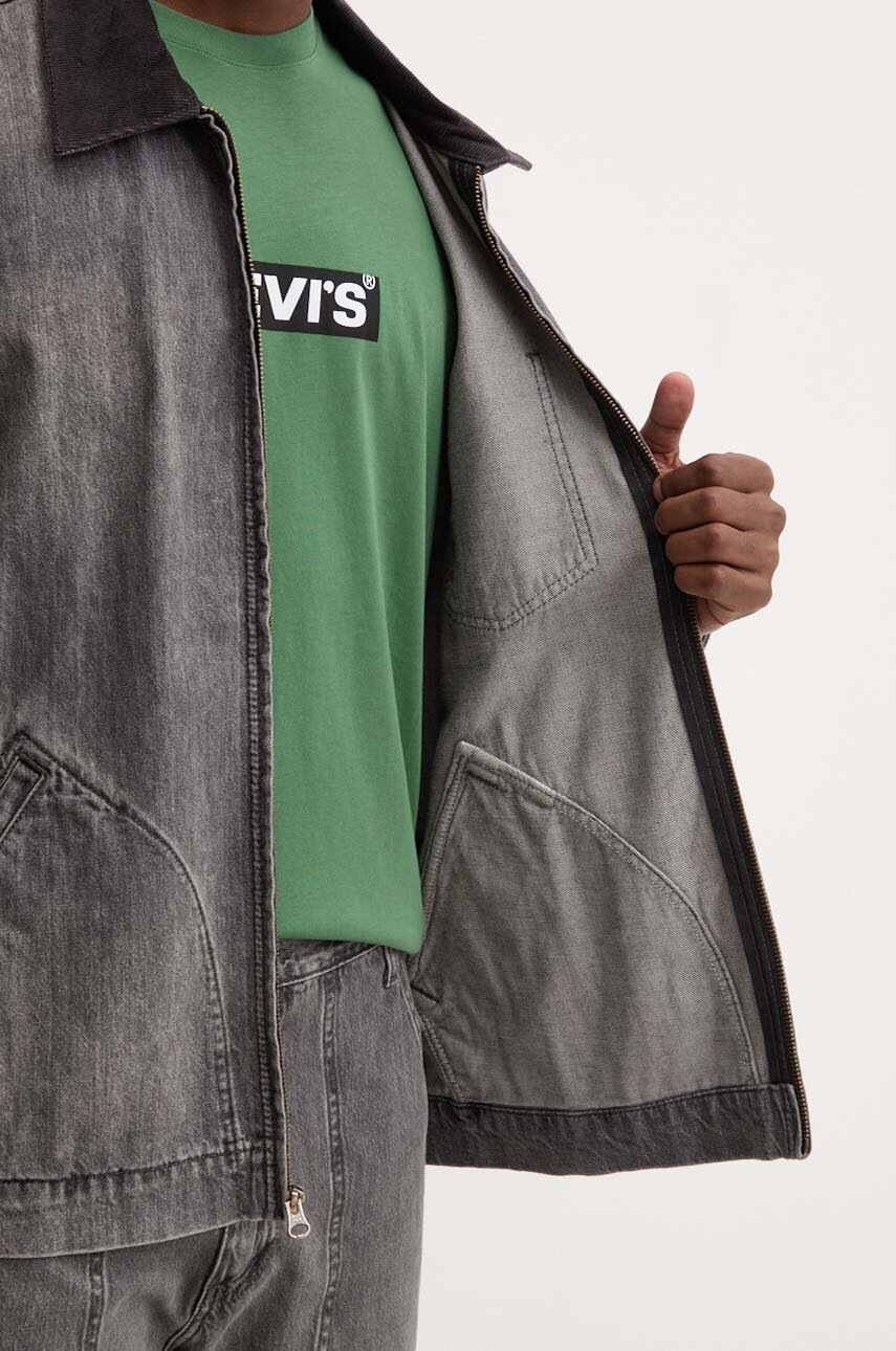 Τζιν μπουφάν Levi's ανδρικό, χρώμα: γκρι, A8635 φωτογραφία