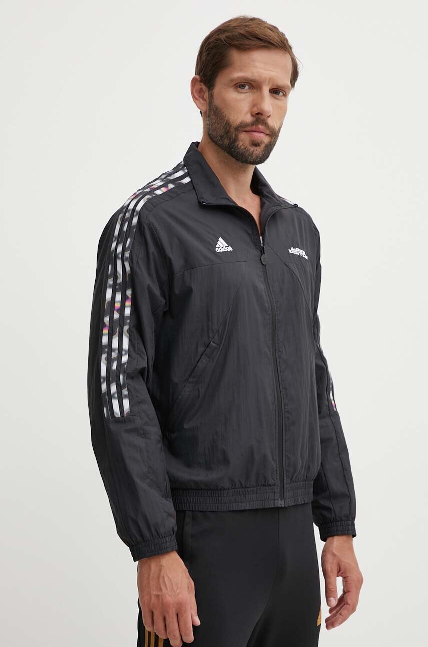 Levně Mikina adidas Pride pánská, černá barva, s aplikací, IV7372
