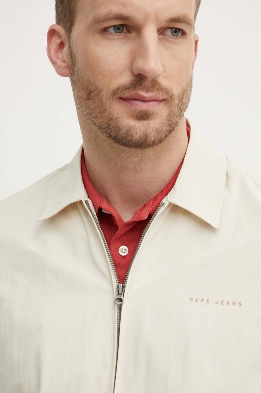 Μπουφάν Pepe Jeans TRURO χρώμα: μπεζ, PM402985 φωτογραφία