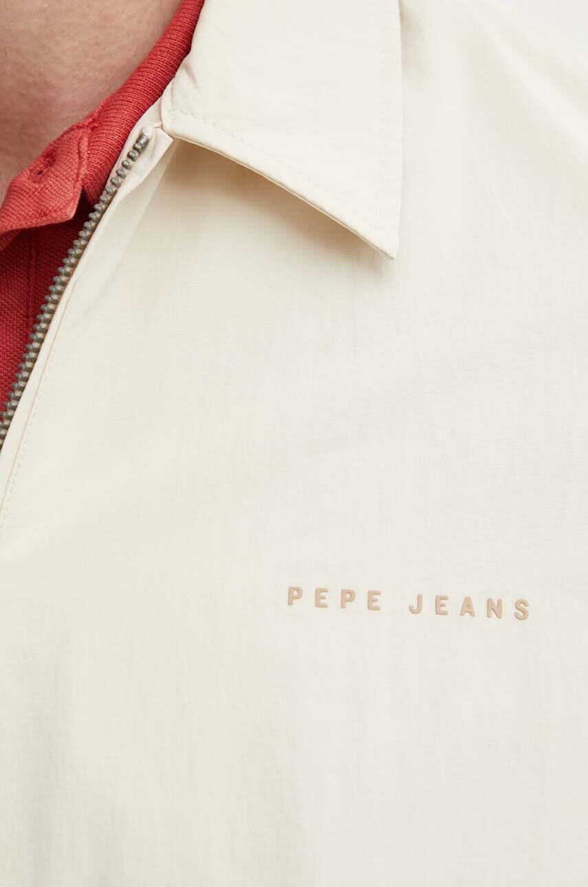 Μπουφάν Pepe Jeans TRURO χρώμα: μπεζ, PM402985 φωτογραφία