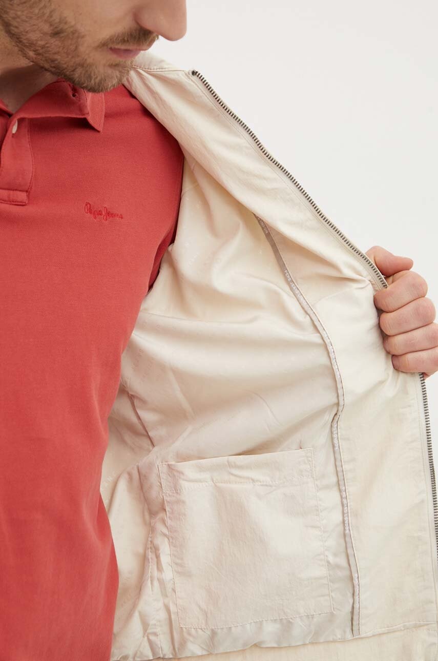 Μπουφάν Pepe Jeans TRURO χρώμα: μπεζ, PM402985 φωτογραφία