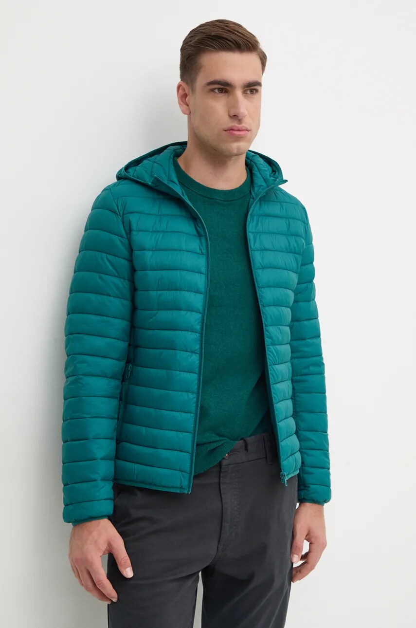 United Colors of Benetton geaca barbati, culoarea verde, de tranzitie, 2BA2UN02O