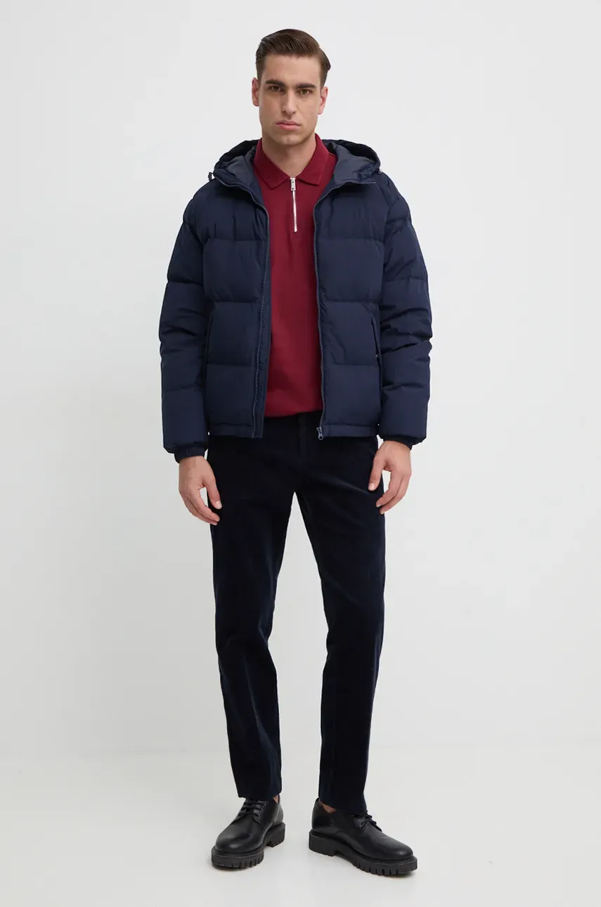 Пуховая куртка United Colors of Benetton мужская цвет синий зимняя oversize 2JF8UN05E Пуховая куртка United Colors of Benetton мужская цвет синий зимняя oversize 2JF8UN05E