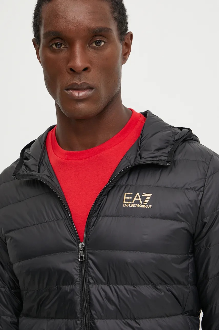 Пуховая куртка EA7 Emporio Armani мужская цвет чёрный переходная PNGPZ.8NPB24 Пуховая куртка EA7 Emporio Armani мужская цвет чёрный переходная PNGPZ.8NPB24
