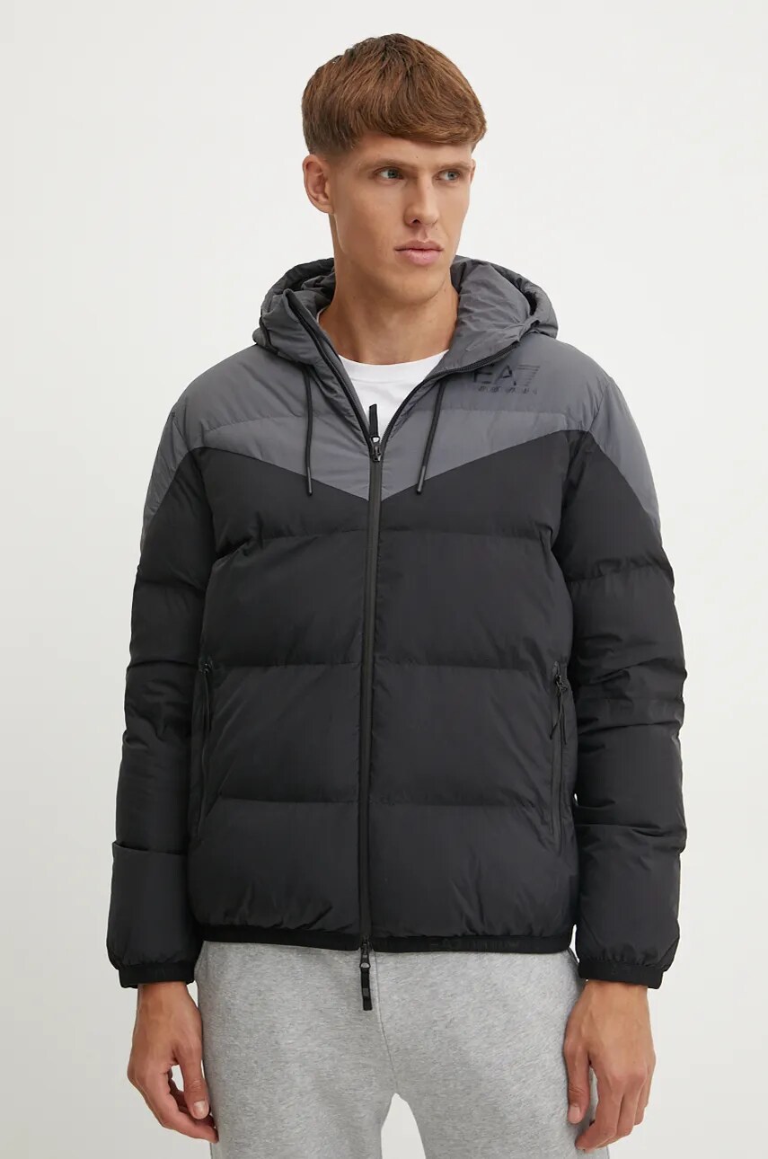 EA7 Emporio Armani geacă barbati, culoarea negru, de iarna, PNDOZ.6DPB30
