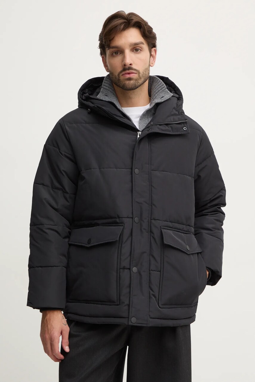 EA7 Emporio Armani geaca barbati, culoarea negru, de iarna, PN8AZ.6DPB65