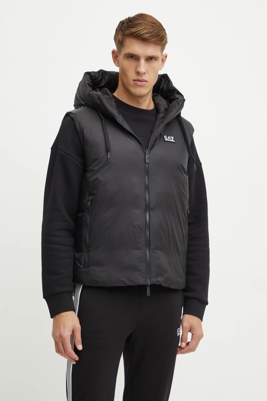 Двусторонняя безрукавка EA7 Emporio Armani мужская цвет чёрный зимняя PNGAZ.6DPQ03 Двусторонняя безрукавка EA7 Emporio Armani мужская цвет чёрный зимняя PNGAZ.6DPQ03