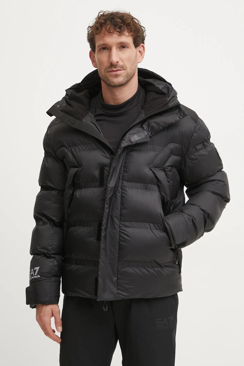 EA7 Emporio Armani geaca de schi Cortina Eco-Down culoarea negru, PNHUZ.6DPG06