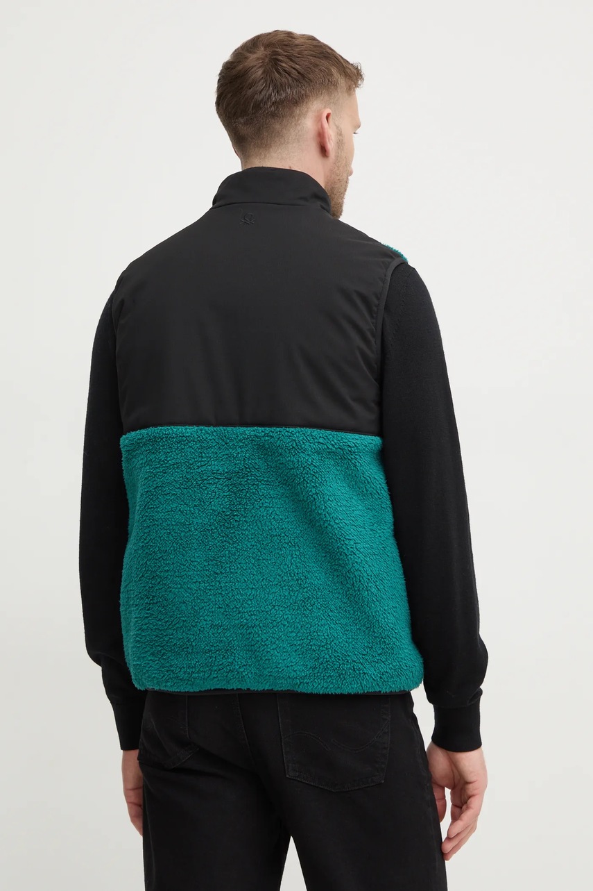 Αμάνικο μπουφάν United Colors of Benetton χρώμα: πράσινο, 2LNEUJ00J φωτογραφία