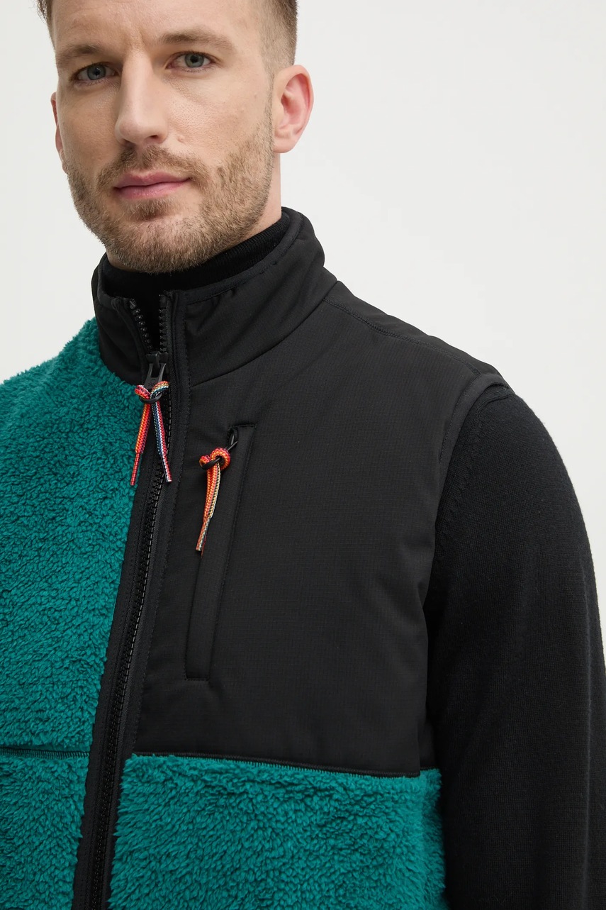 Αμάνικο μπουφάν United Colors of Benetton χρώμα: πράσινο, 2LNEUJ00J φωτογραφία