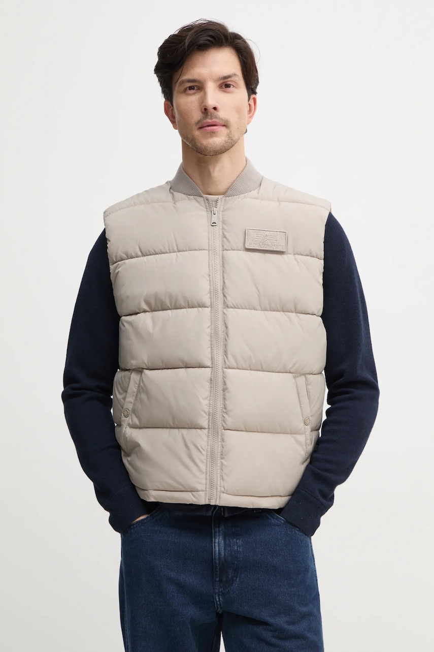 Alpha Industries vesta barbati, culoarea bej, de iarna, 118109 Alpha Industries vesta barbati, culoarea bej, de iarna, 118109