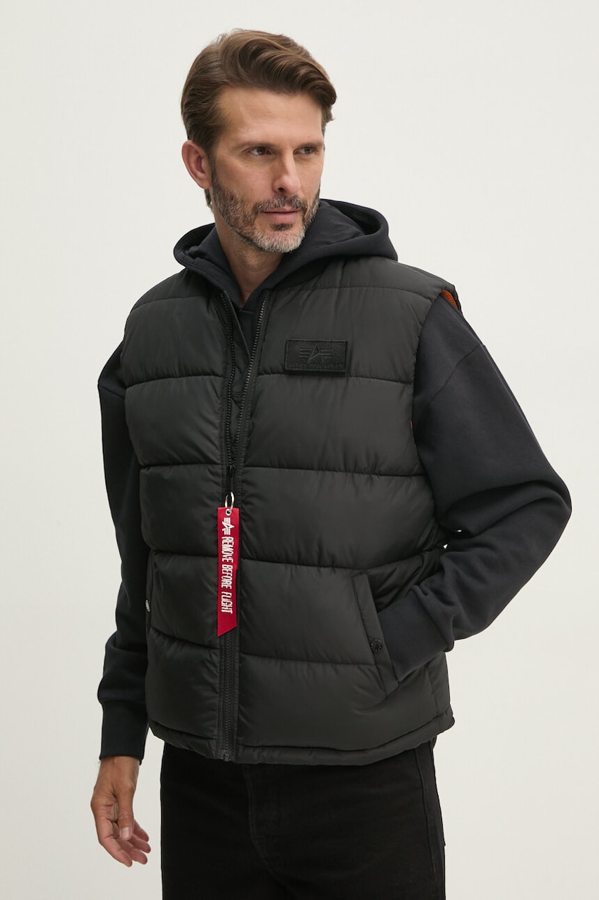 Alpha Industries vesta barbati, culoarea negru, de iarna, 118109