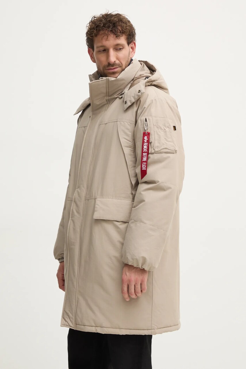 Alpha Industries geacă bărbați, culoarea bej, de iarnă, 148124