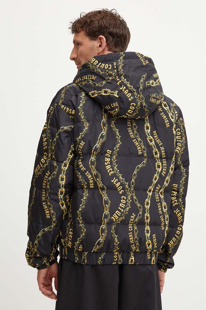 Двостороння пухова куртка Versace Jeans Couture чоловіча колір чорний зимова 77GAUD17 CQD56 