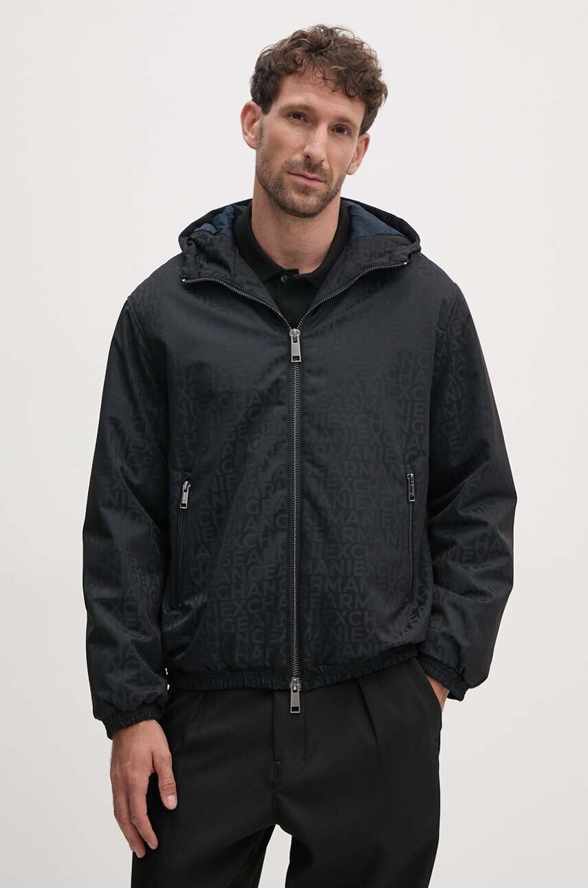 Armani Exchange geaca barbati, culoarea negru, de iarna, 6DZB26 ZN5NZ