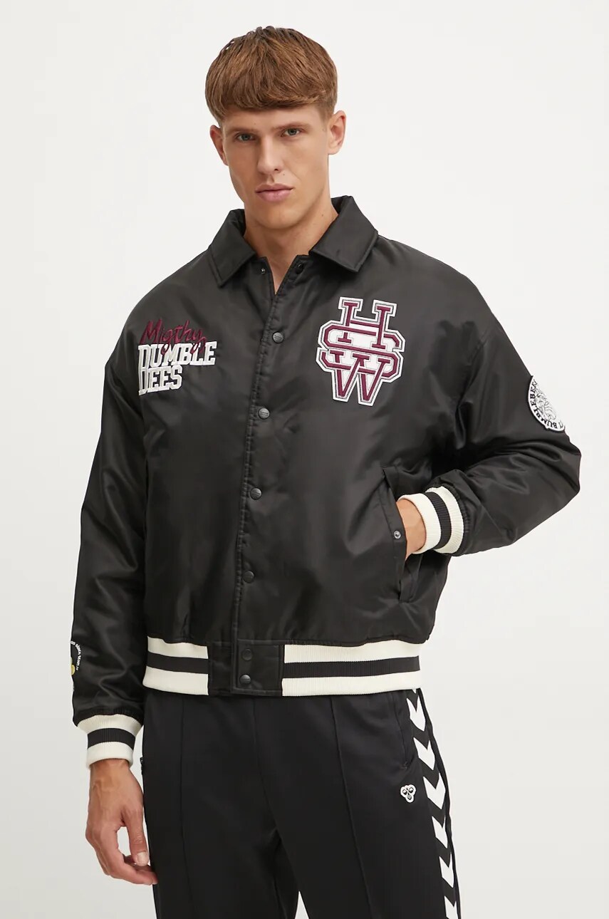 Hummel geaca barbati, culoarea negru, de tranzitie, 225952