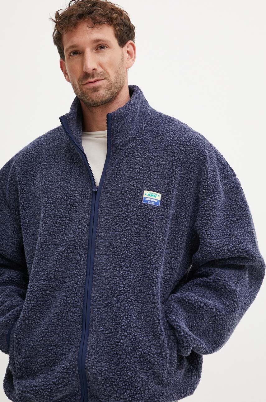 American Vintage bluza barbati, culoarea gri, neted, MHOK16BH24