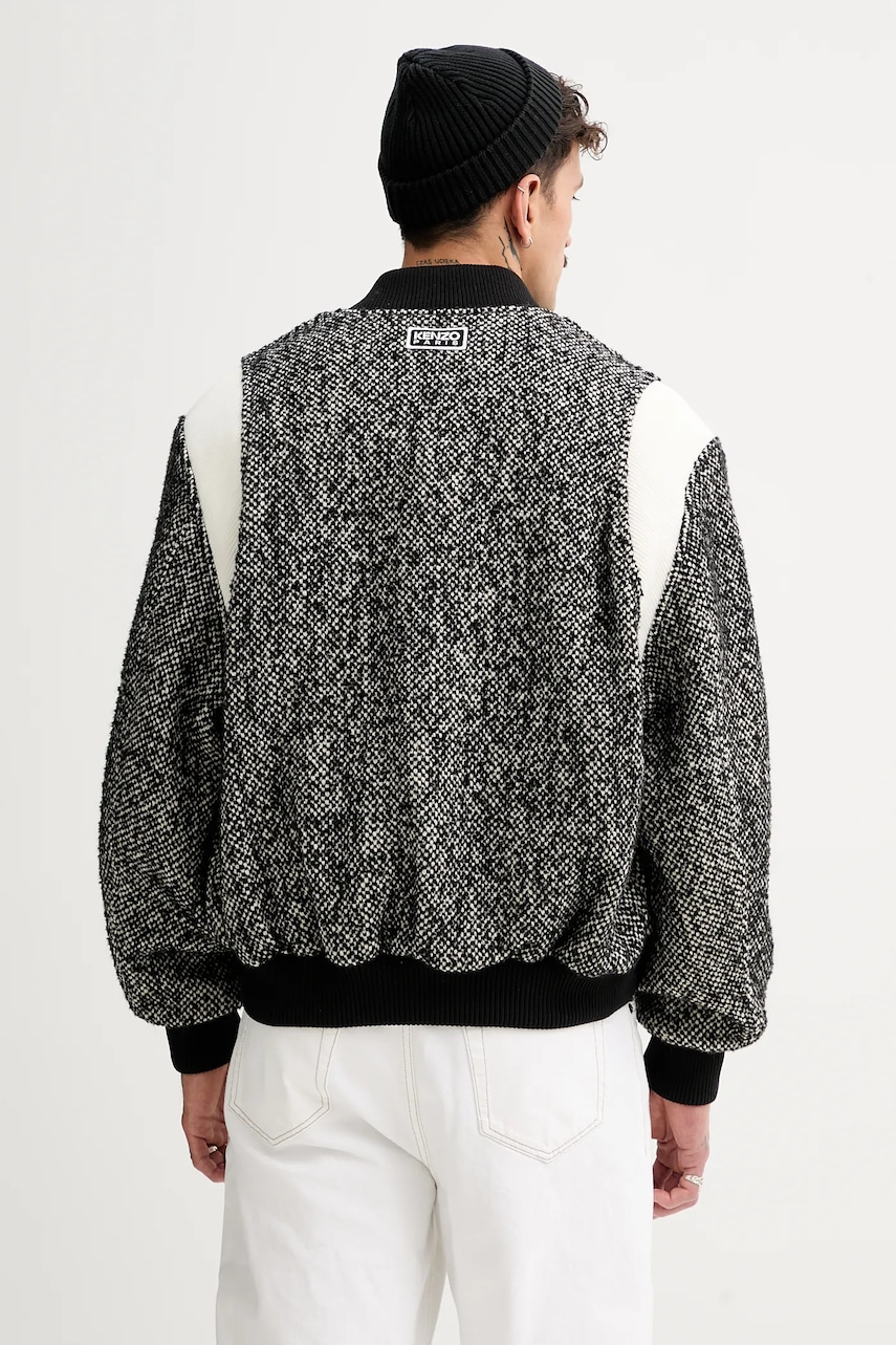 Bunda bomber s prímesou vlny Kenzo Wool Varsity Jacket