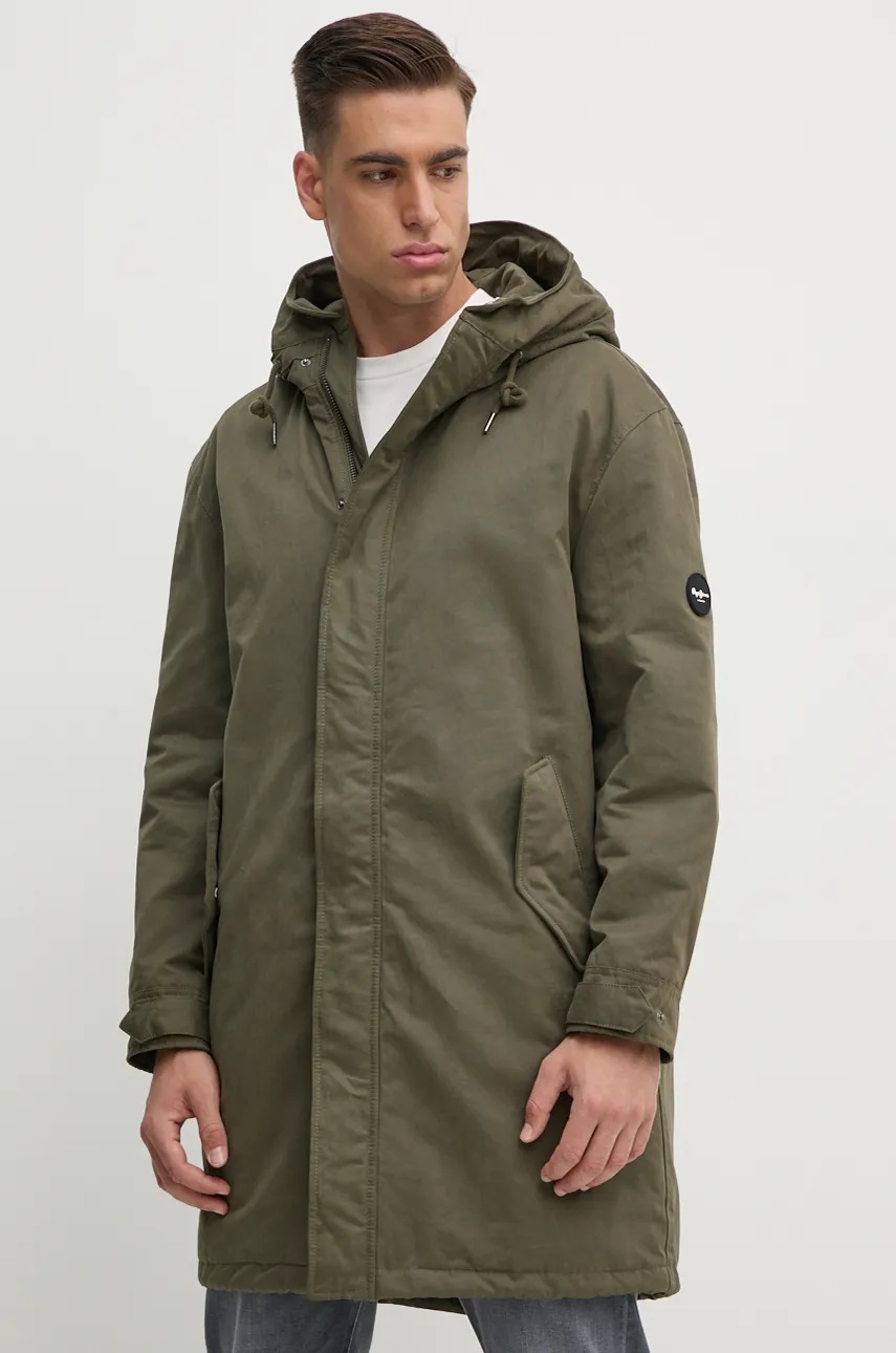 

Парка Pepe Jeans THANDER мъжка в зелено преходен модел PM403012, Зелен