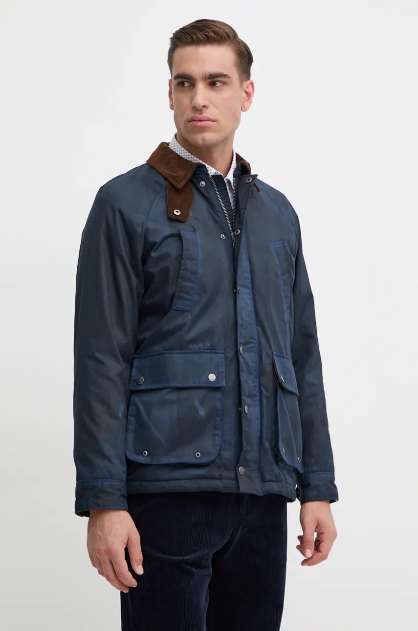 Pepe Jeans jacheta de bumbac TOGAN culoarea albastru marin, de tranzitie, oversize, PM403023