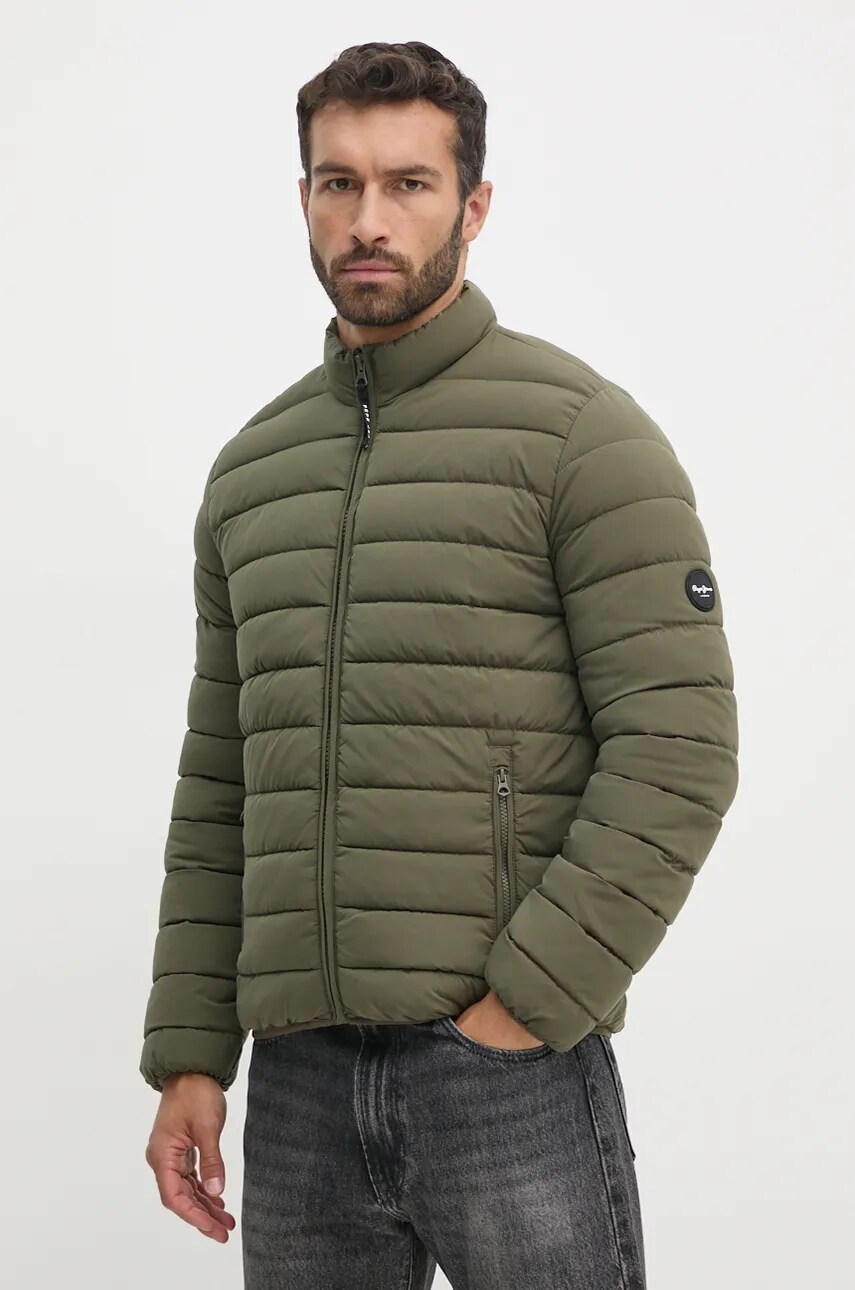 Pepe Jeans geaca TOMI barbati, culoarea verde, de tranzitie, PM403027