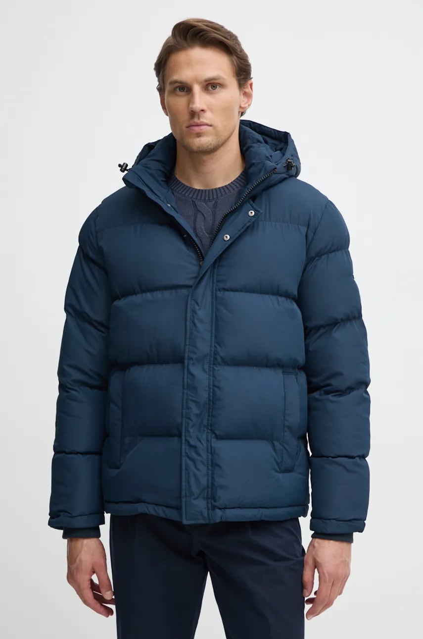 Pepe Jeans geaca TOBIAS barbati, culoarea albastru marin, de iarna, PM403031 Pepe Jeans geaca TOBIAS barbati, culoarea albastru marin, de iarna, PM403031