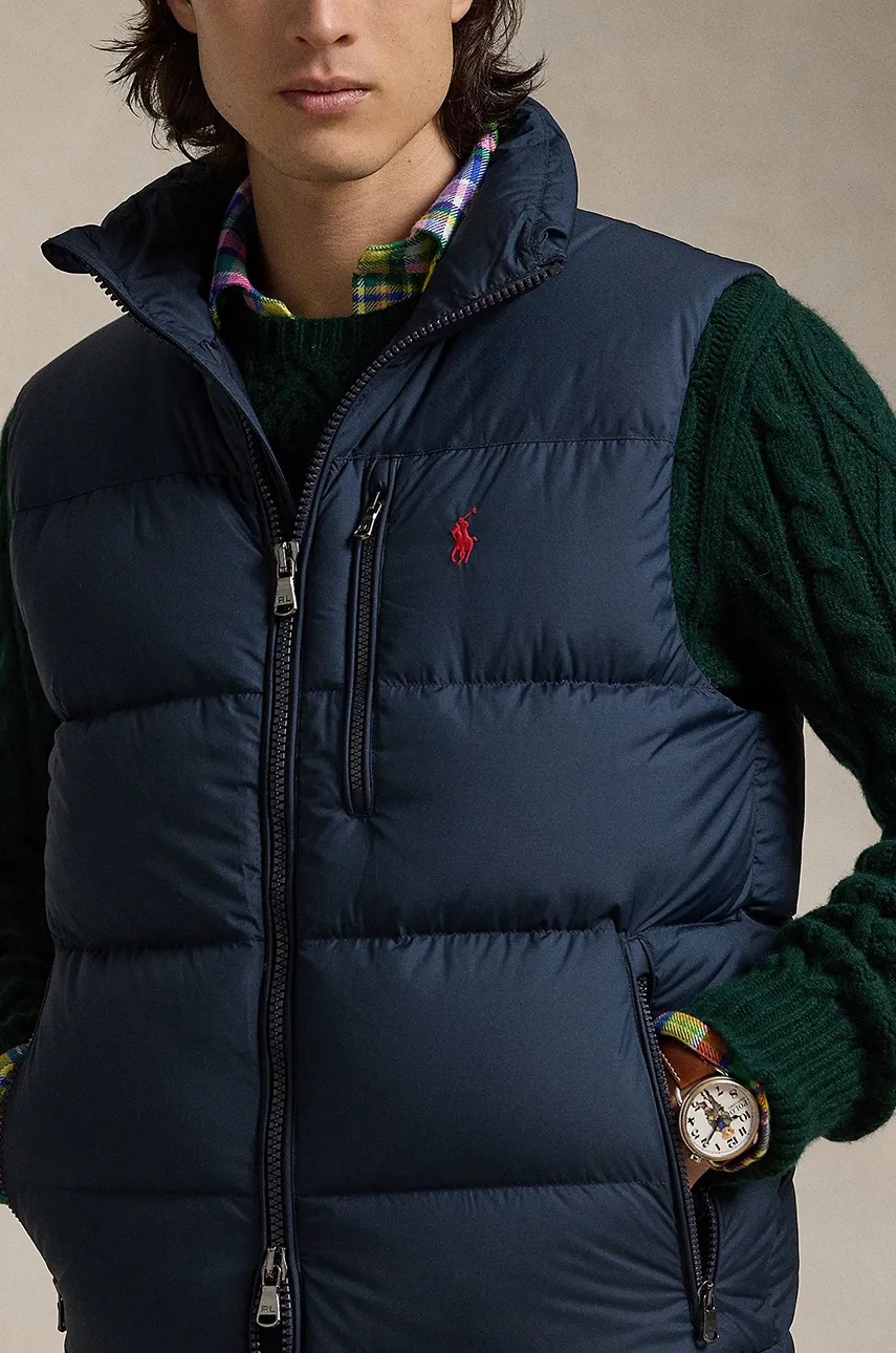 Пухова безрукавка Polo Ralph Lauren чоловіча колір чорний зимова 710940236 