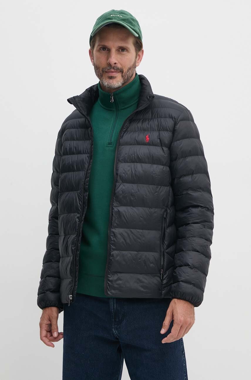 Levně Bunda Polo Ralph Lauren pánská, černá barva, přechodná, 710940238