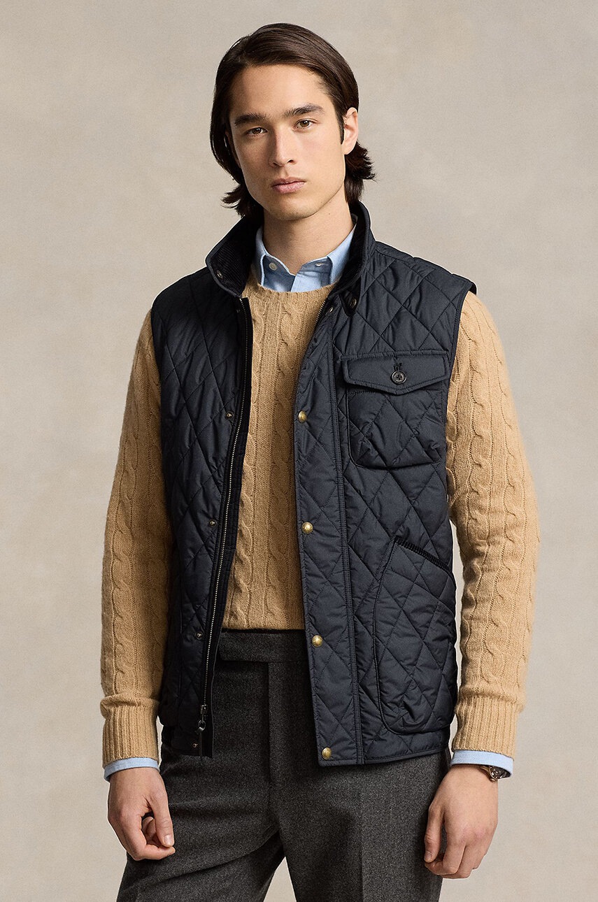 

Елек Polo Ralph Lauren мъжки в черно преходен модел 710940375, Черен