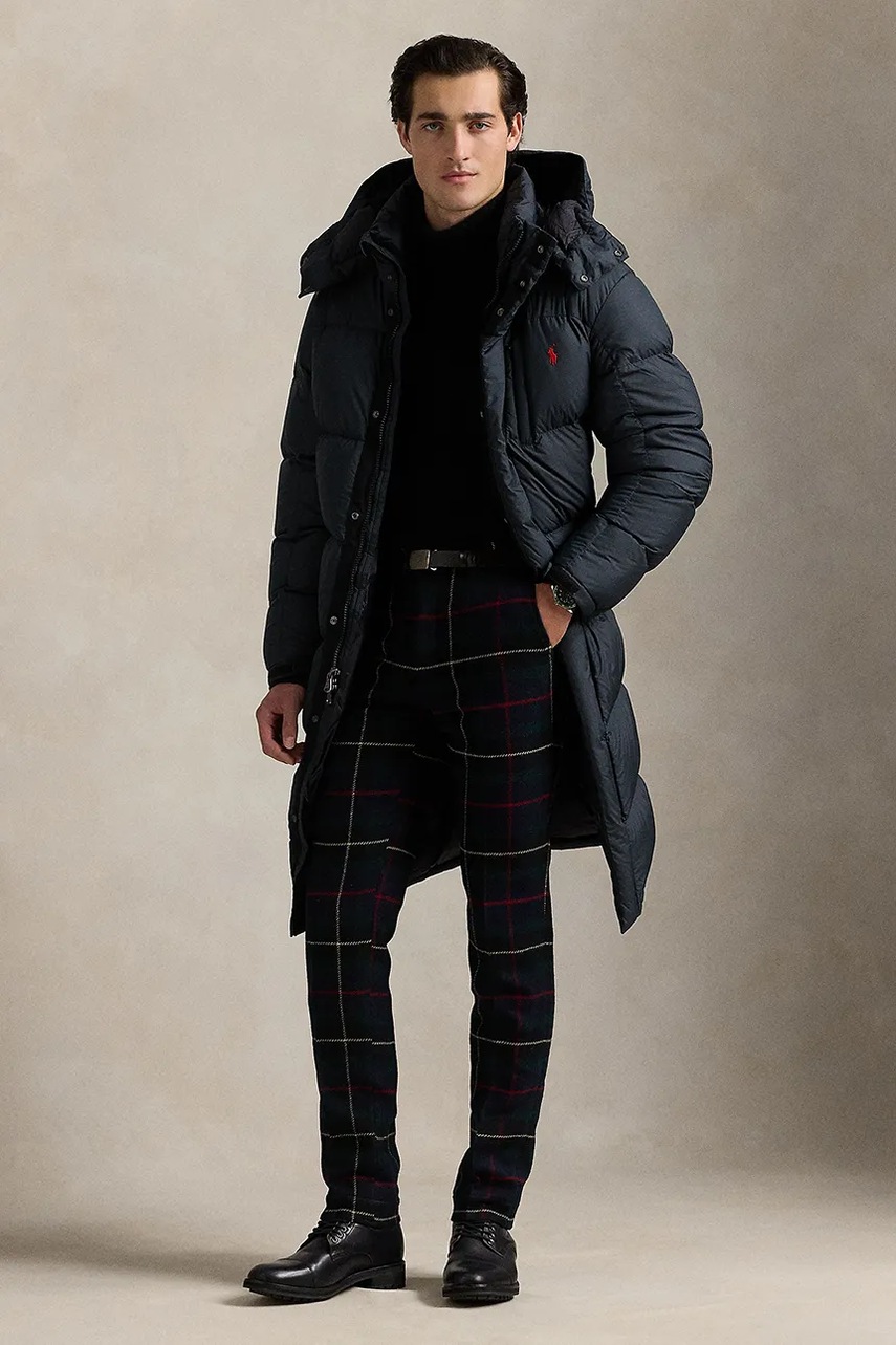 

Пухено яке Polo Ralph Lauren в черно зимен модел 710962406, Черен