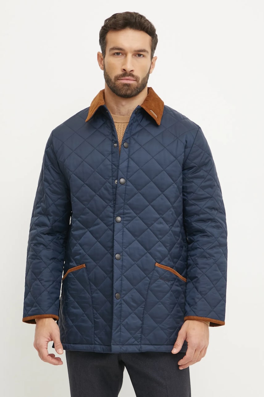 Barbour geaca 30th Anniversary Liddesdale Quilted Jacket barbati, culoarea albastru marin, de tranzitie, MQU1816