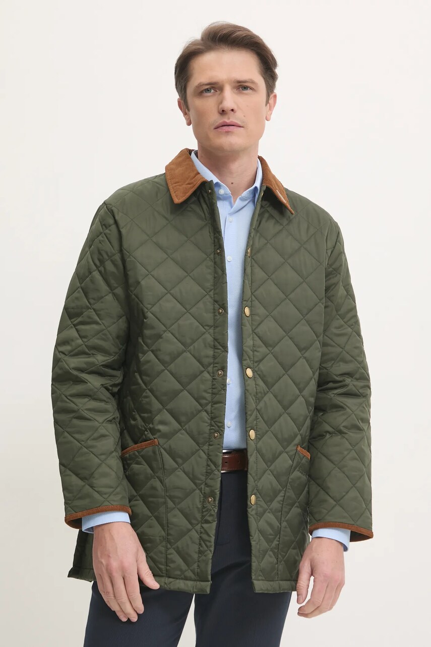 Barbour geaca 30th Anniversary Liddesdale Quilted Jacket barbati, culoarea verde, de tranzitie, MQU1816