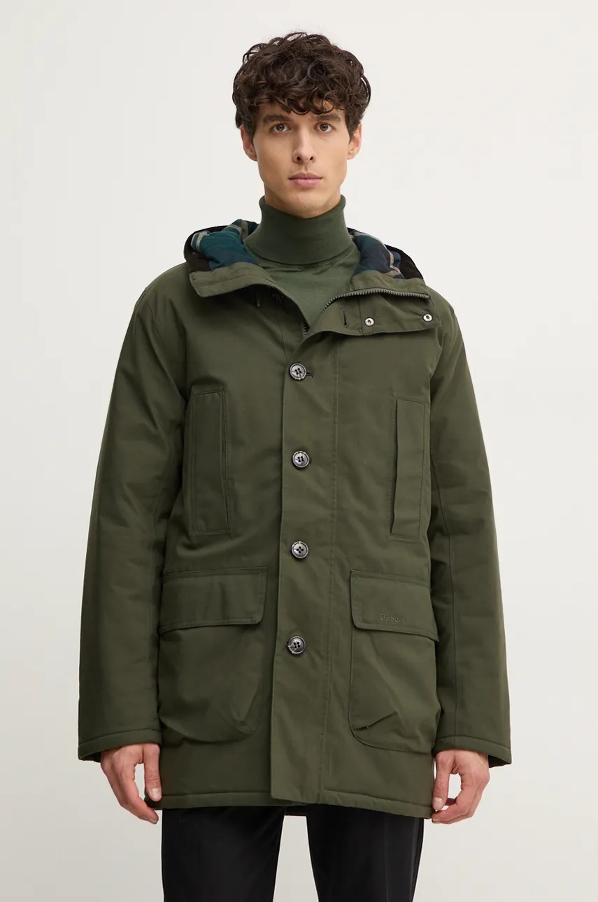 Barbour geaca Winter Beaufort Waterproof Parka barbati, culoarea verde, de iarna, MWB1126