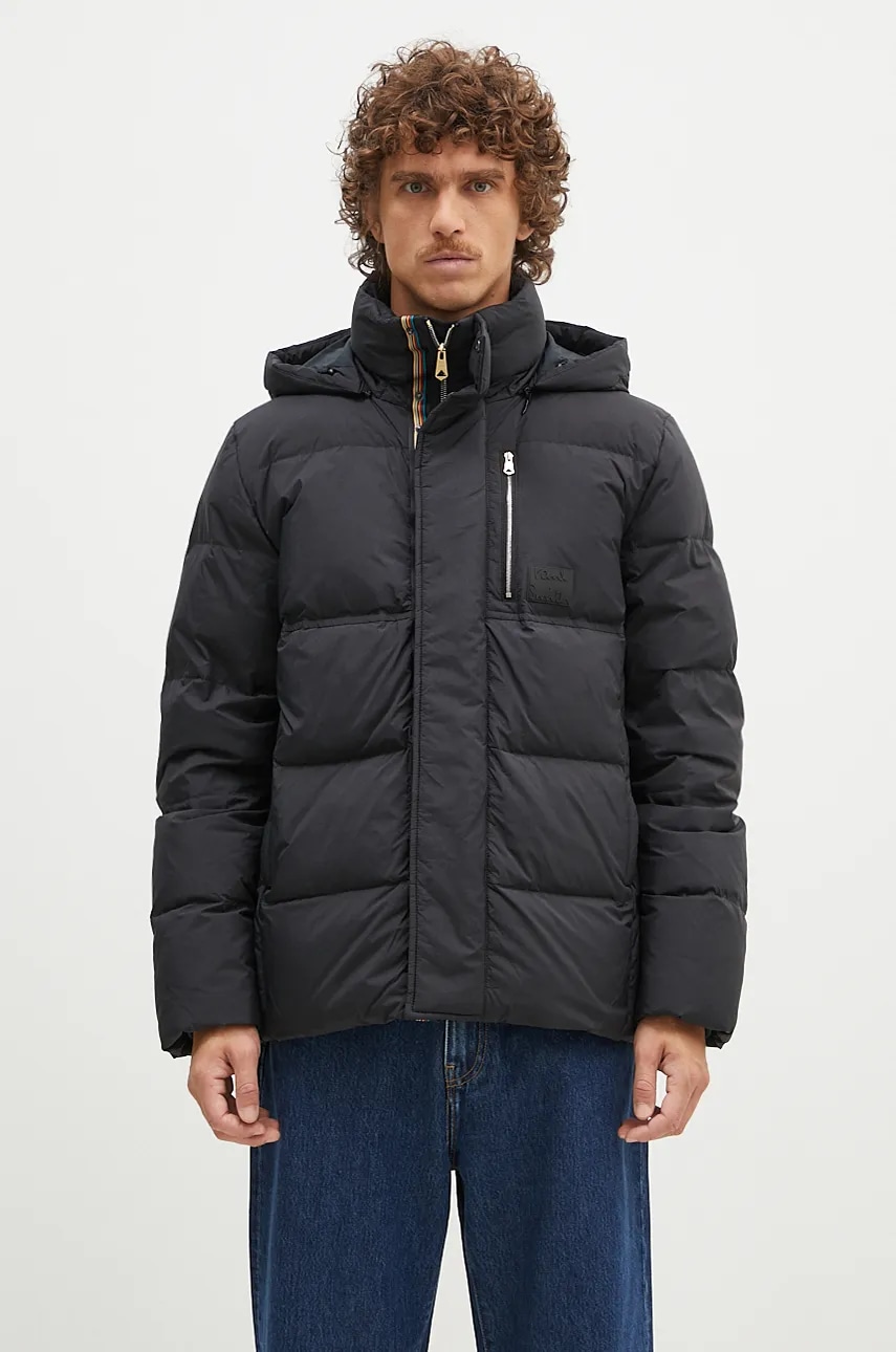 Péřová bunda Paul Smith pánská, černá barva, zimní, M1R-077Z-N02496