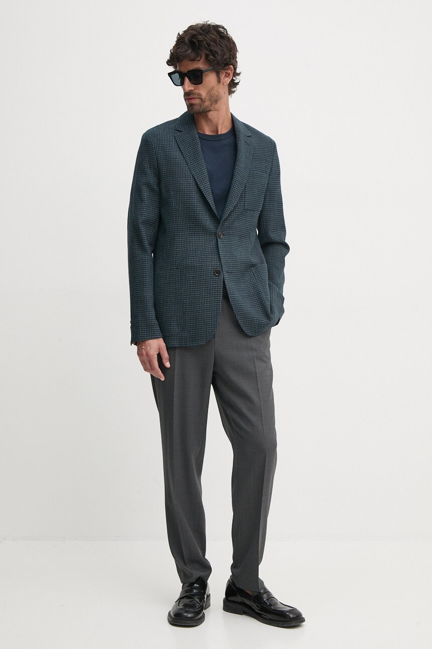 Μάλλινο σακάκι Paul Smith χρώμα: ναυτικό μπλε, M1R-2321-N01812 φωτογραφία