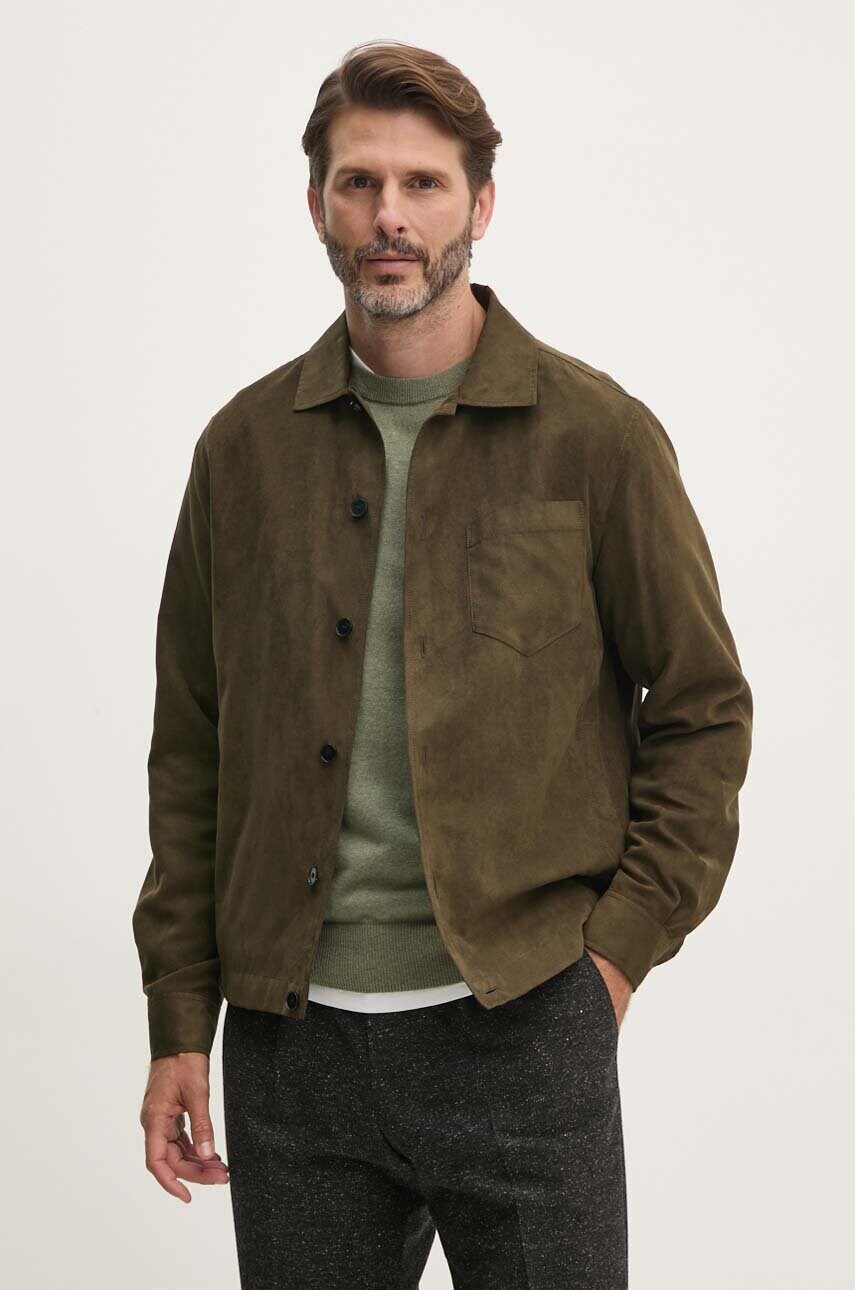 Sisley geaca barbati, culoarea verde, de tranzitie, 2KPSSN03B