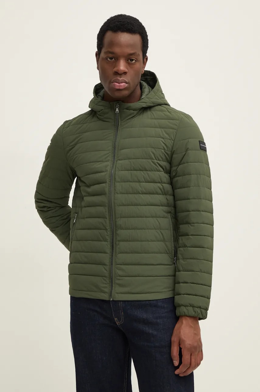 Sisley geaca barbati, culoarea verde, de tranzitie, 21J9SN03A Sisley geaca barbati, culoarea verde, de tranzitie, 21J9SN03A
