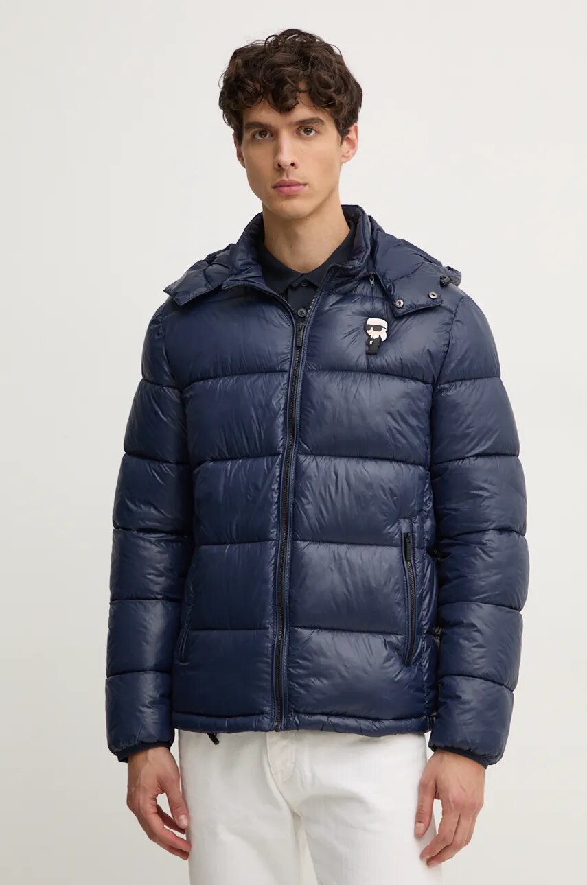 Karl Lagerfeld geaca barbati, culoarea albastru marin, de iarna, 544590.505022